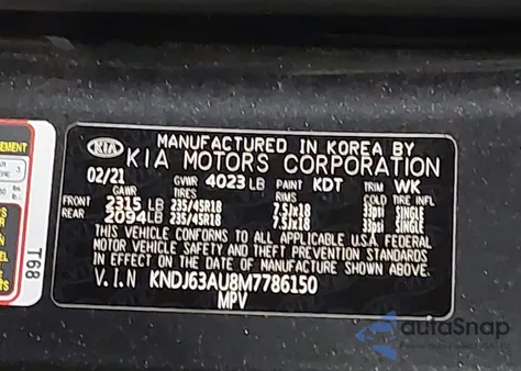 2021 Kia Soul Gt-Line from USA, damaged, VIN KNDJ63AU8M7786150